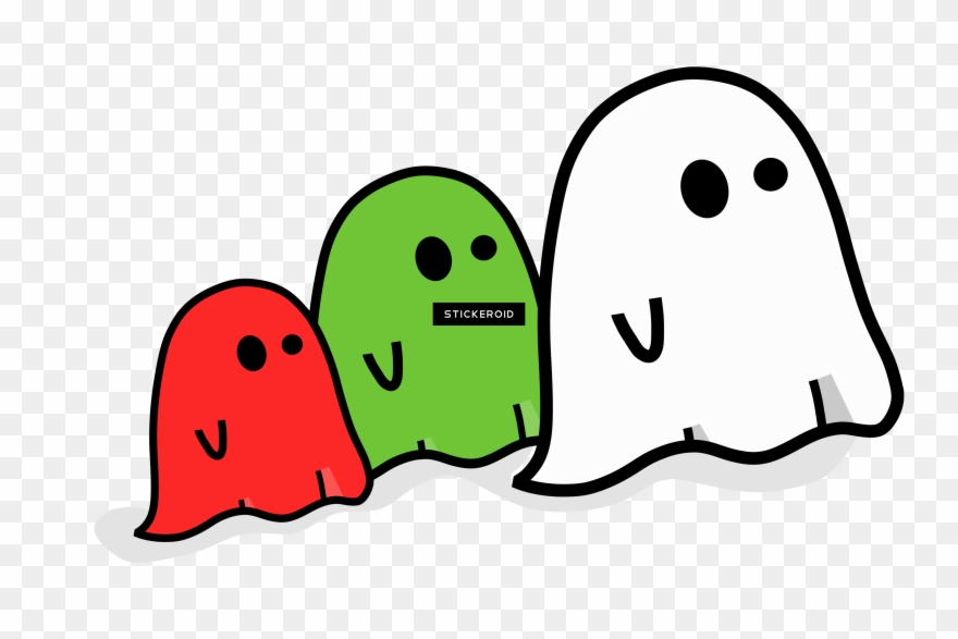 Halloween Tree - Cute Halloween Ghost Vector Png Clipart