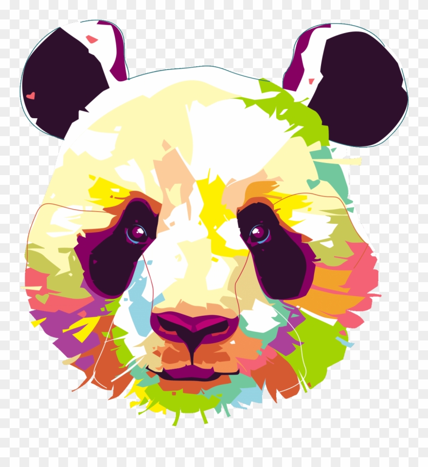 Sticker Pop Art Panda Ambiance Sticker Col Sand A011 - Pop Art Panda Clipart