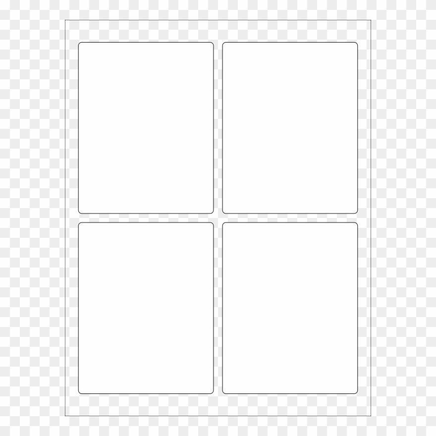 Free Wl-162 Label Template - Cuadro Dividido En 4 Clipart