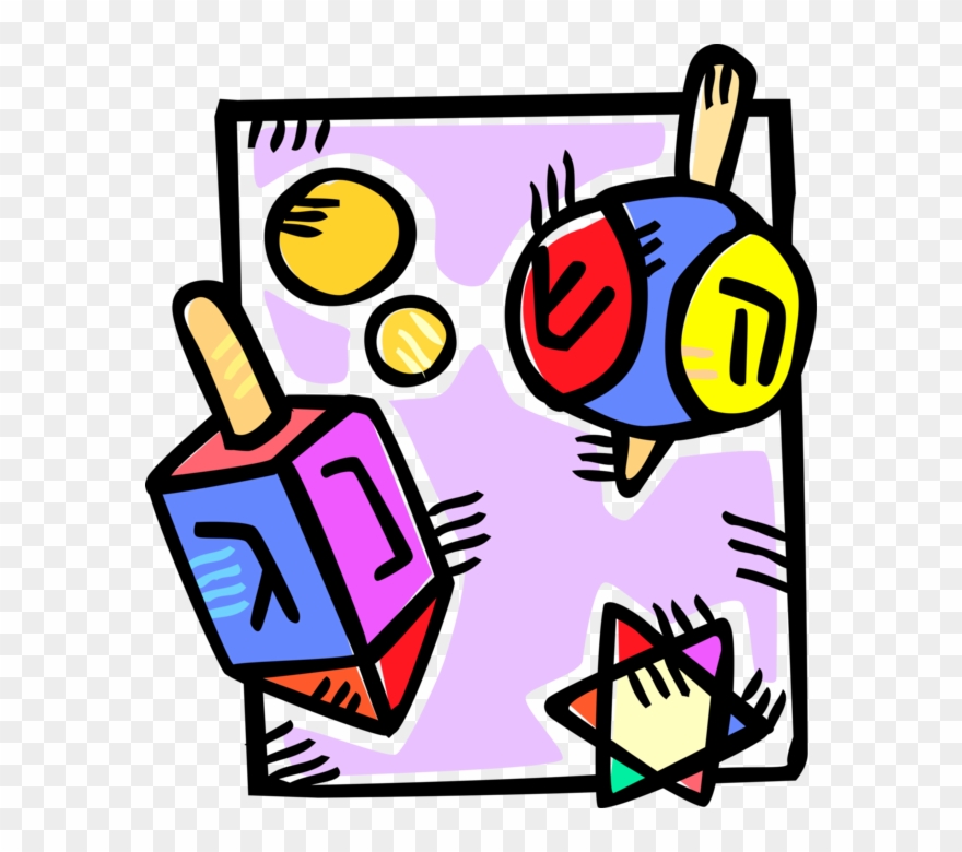 Vector Illustration Of Jewish Holiday Of Chanukah Hanukkah Clipart