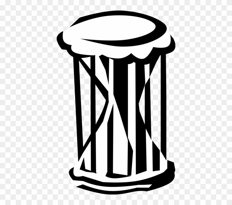 Vector Illustration Of African Conga Bongo Drum Percussion Clipart