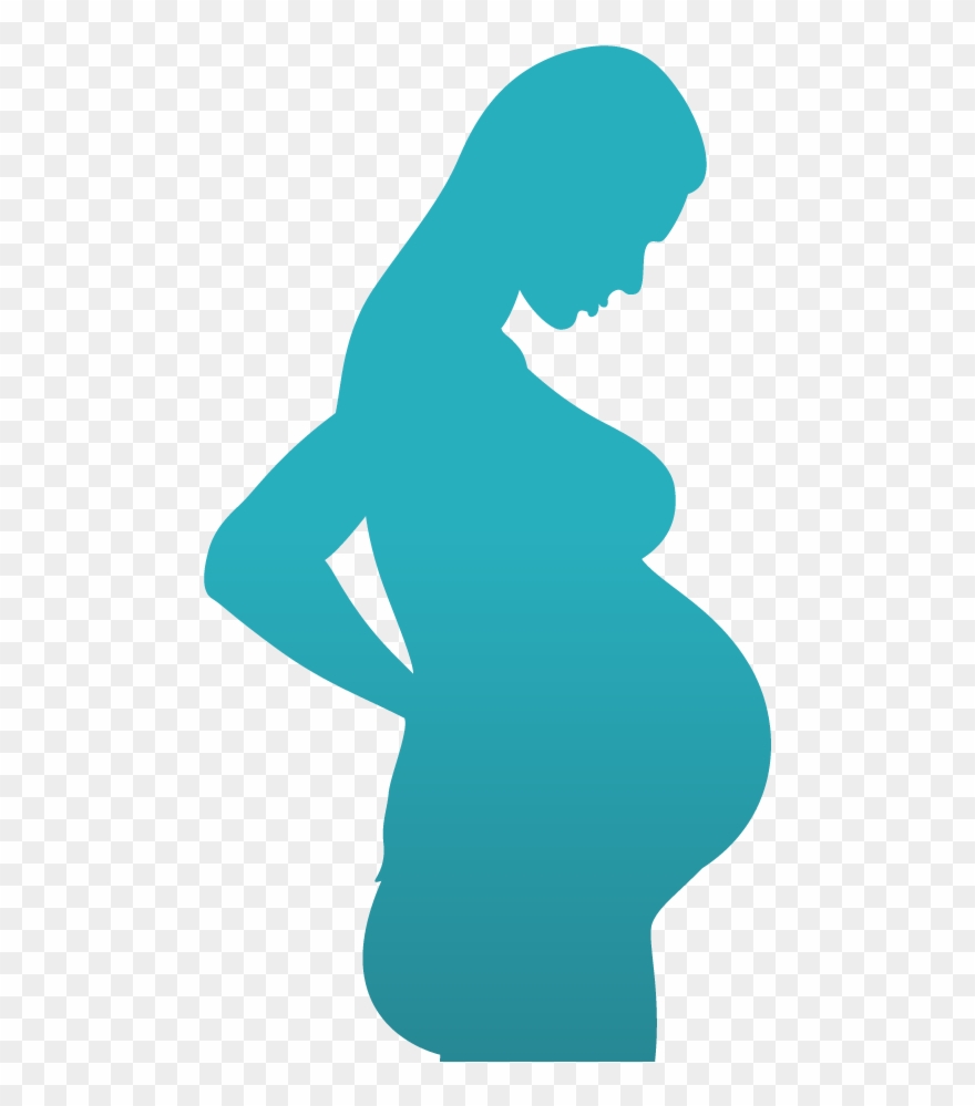 Mothers' Project - Pregnant Black White Clipart - Png Download