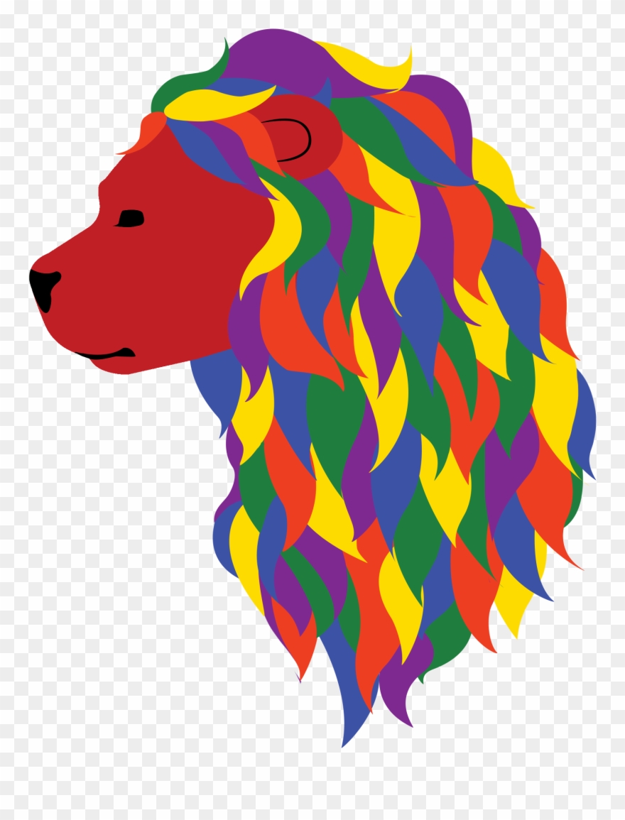 Gay Pride Lion - Gay Clipart