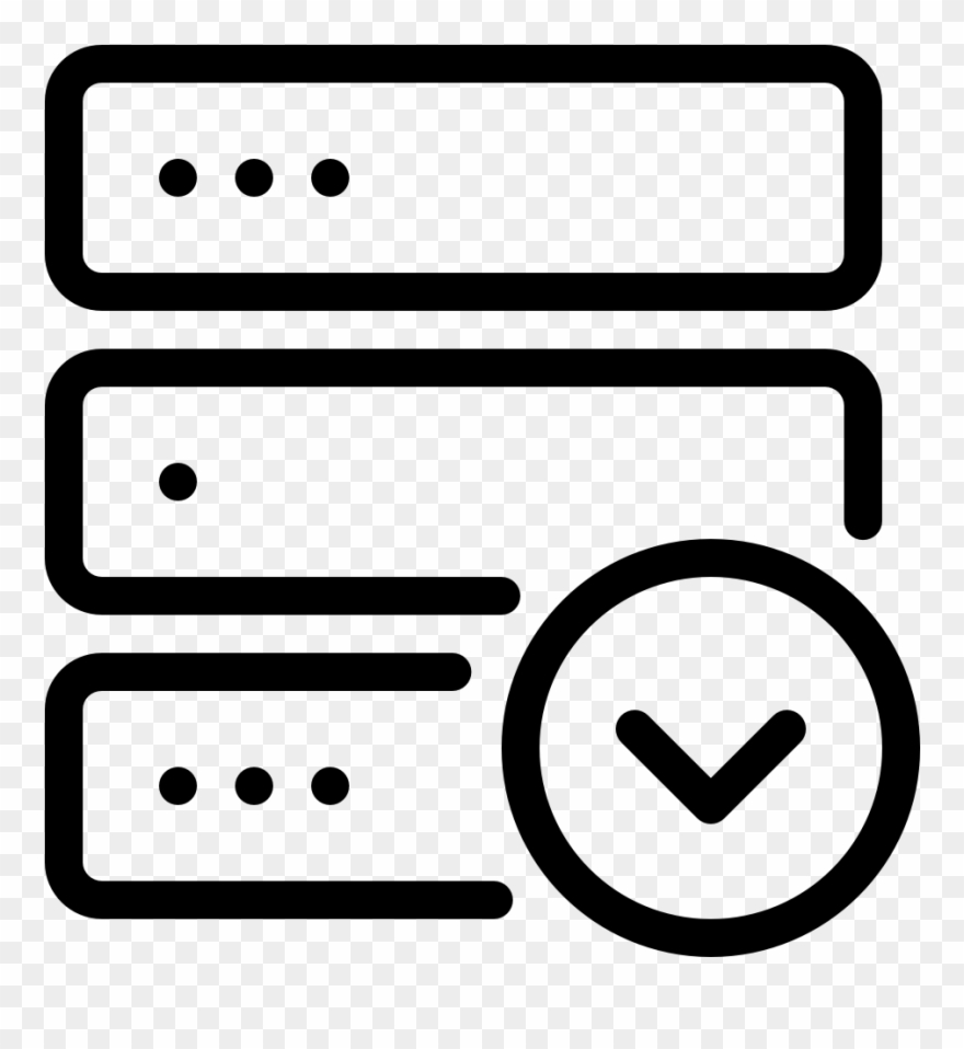 Cloud Server Rack Down - Icon Clipart