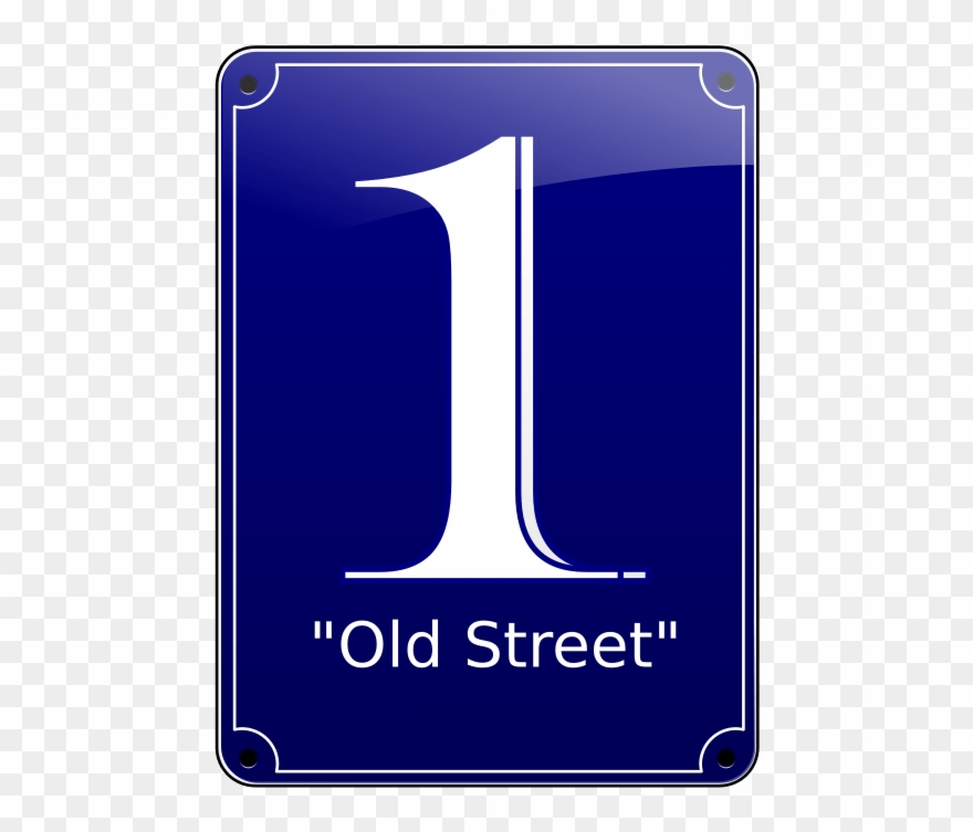 Old Street Sign No 1 Clipart Icon Png - Street Transparent Png
