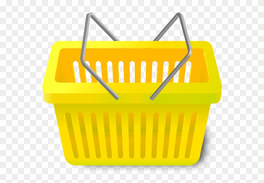 Shopping Cart Yellow - Shopping Basket Vector Png Clipart