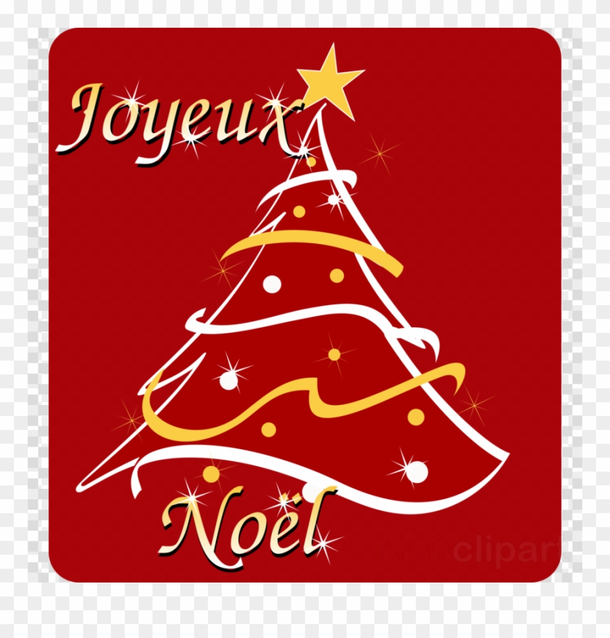 Merry Xmas In French Clipart Santa Claus Christmas - Merry Christmas Free - Png Download