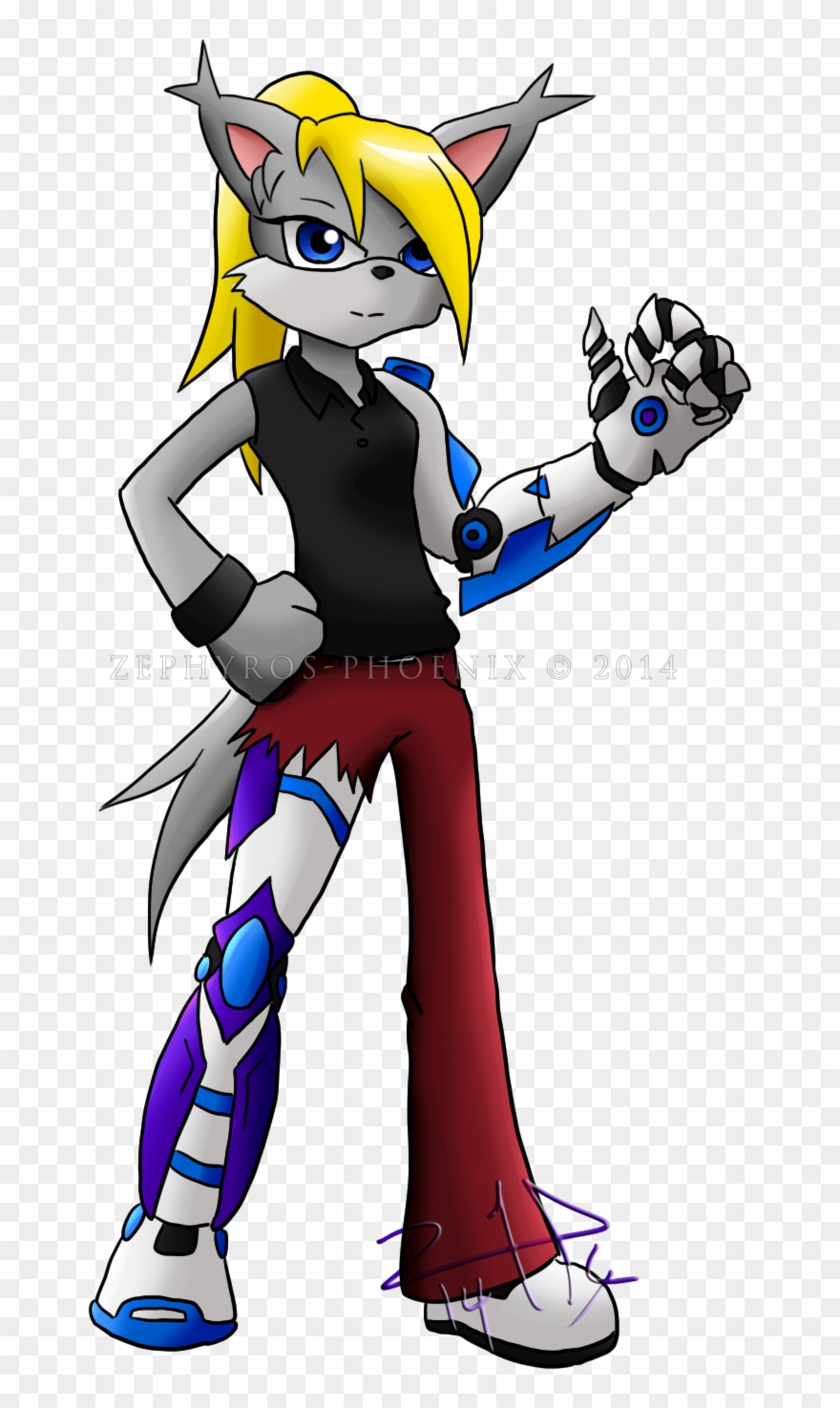 Skye Wolfe Civilian - Cartoon Clipart