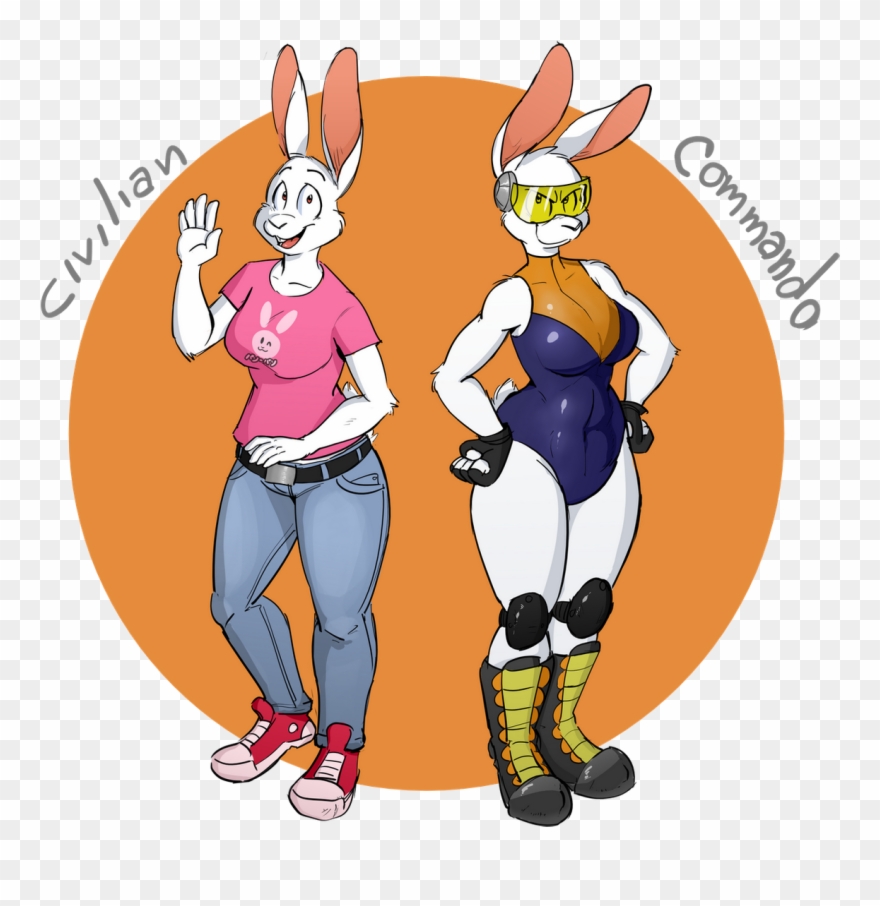 Civilian / Commando - Cartoon Clipart