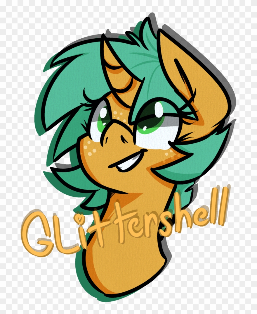 Themodpony, Cute, Glitter Shell, Looking Up, Profile, - Cartoon Clipart