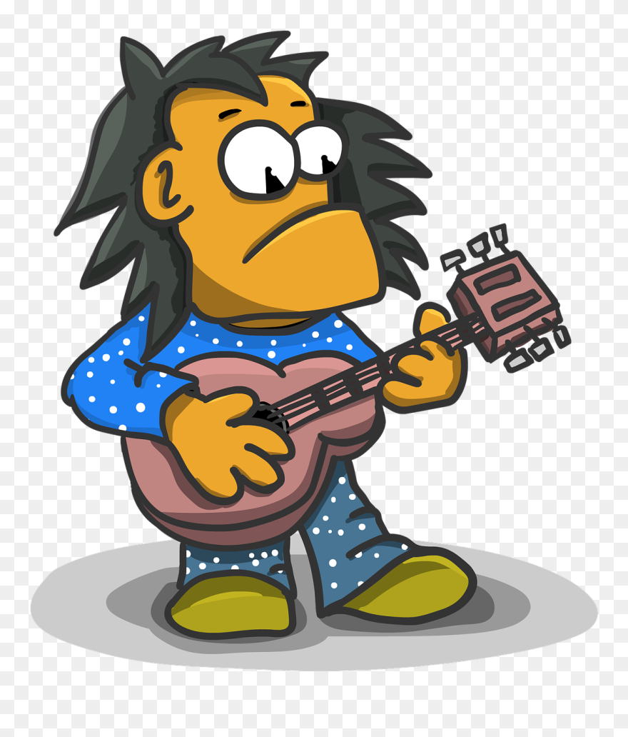 Picture Free Library Cartoon Shop Of Library Buy Clip - Transparent Black Boy Play Guitar - Png Download