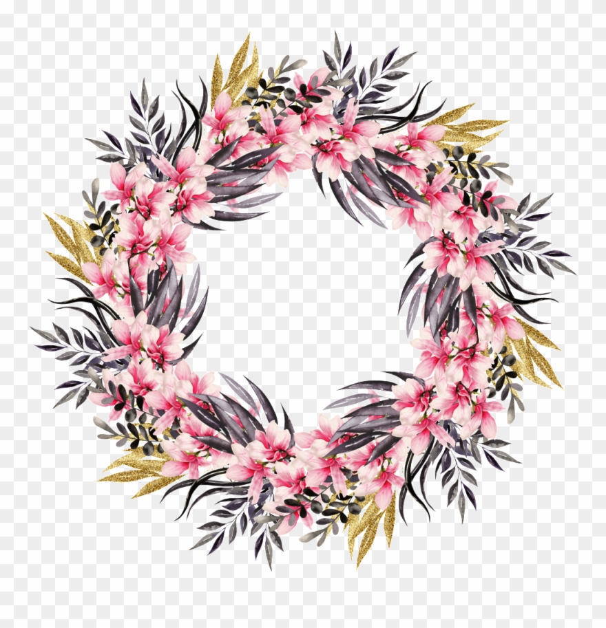 Hand Painted Summer Beautiful Garland Png Transparent Clipart