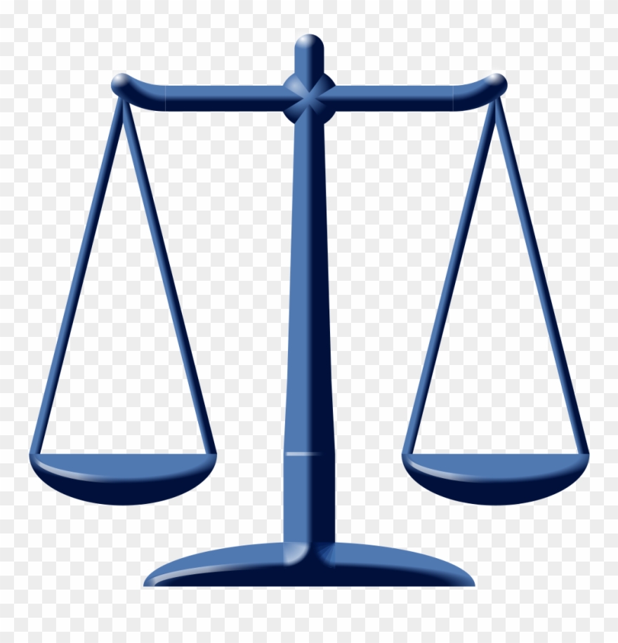 Icon Rechtshinweis Blau2 Asio - Scales Of Justice Clipart - Png Download