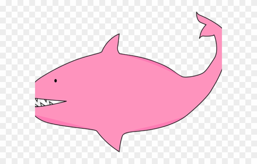 Pink Clipart Shark - Clip Art - Png Download