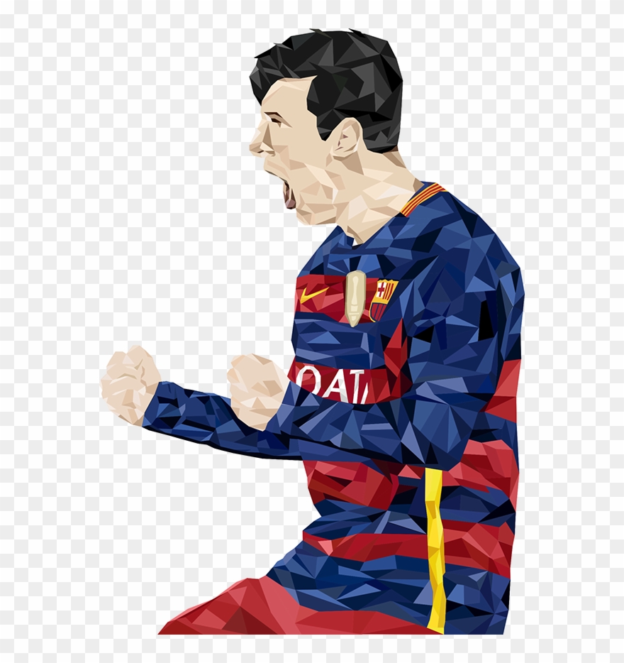 Low Poly Art - Leo Messi Clip Art Png Transparent Png