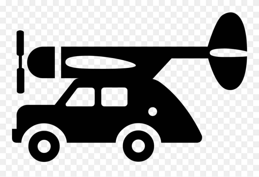 Flying Car - Icon - Airplane Clipart