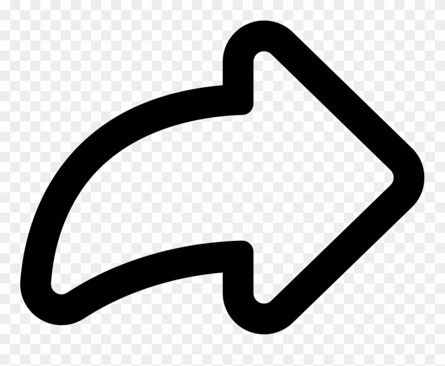 Right Arrow Outline Comments - Arrow Outline Clipart