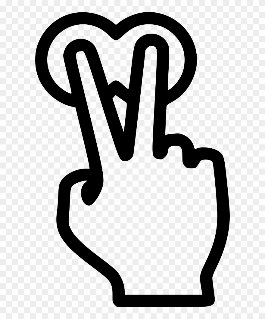 Two Fingers Tap And Hold Comments - Icon Clipart