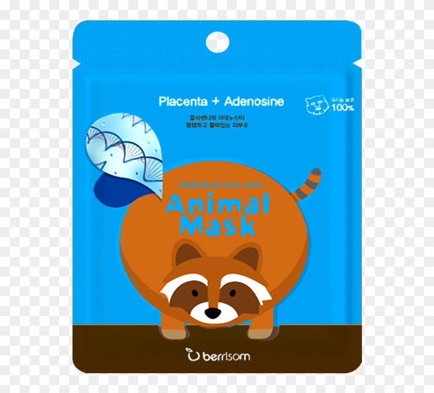 Animal Mask Pack - Berrisom Raccoon Animal Sheet Mask Clipart