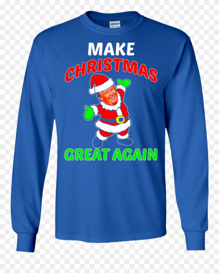 Funny Make Christmas Great Again T Shirt Donald Trump - Son Of A Nutcracker Elf Ugly Christmas Sweater Clipart