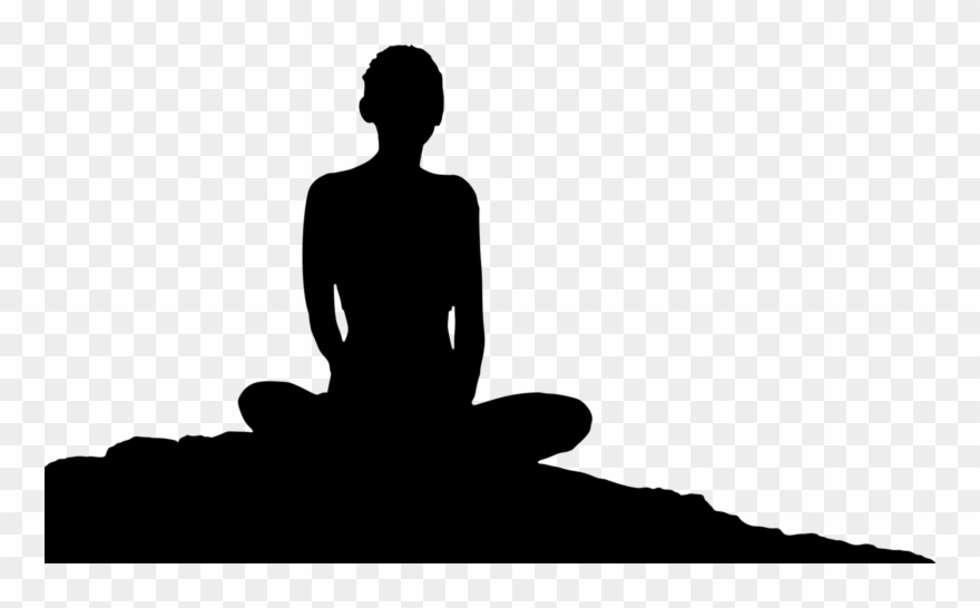 Meditating Transparent Png - Woman Meditating Silhouette Clipart