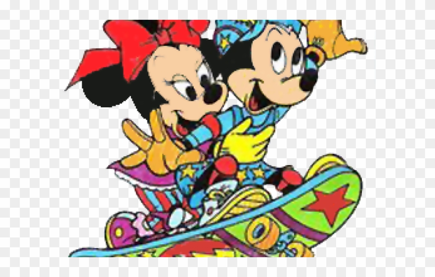 Skateboard Clipart Minnie Mouse - Classici Walt Disney 170 - Png Download