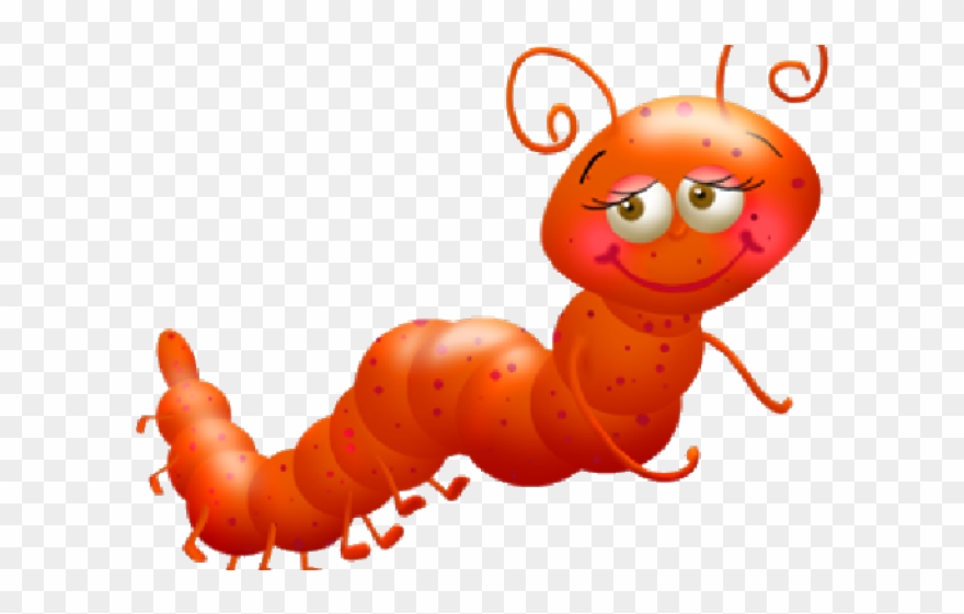 Caterpillar Clipart Alice In Wonderland - Orange Caterpillar Clipart - Png Download
