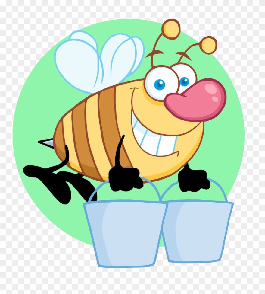 Worker Bee Clip Art - Cartoon Worker Bee - Png Download