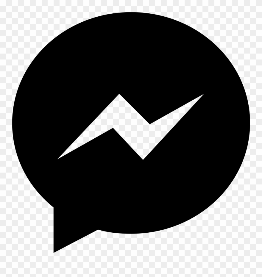 Black Facebook Messenger Notification Icon Clipart