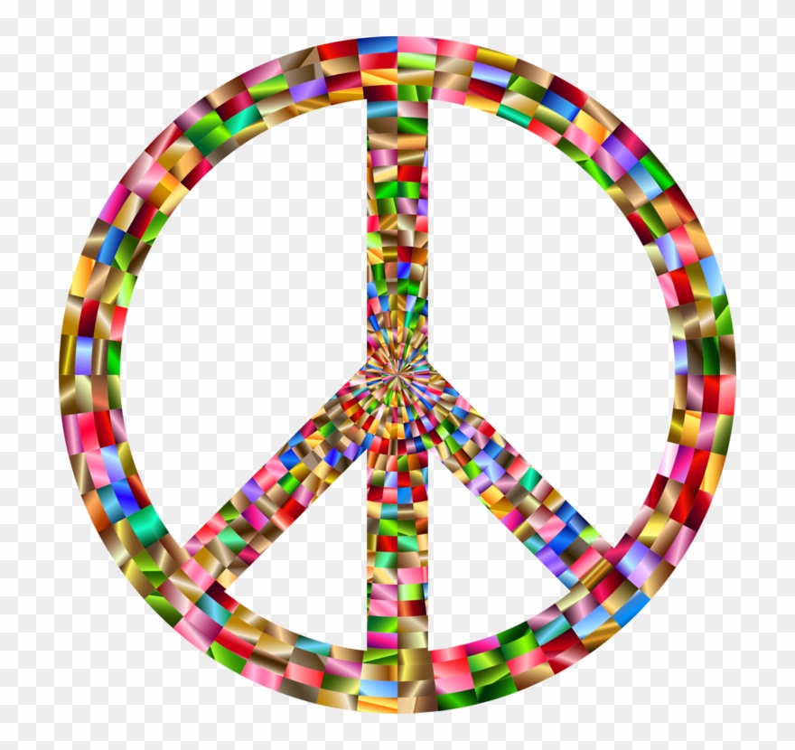 Decal Bumper Sticker Peace Symbols - Peace Sign Two Lines Clipart