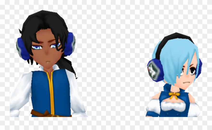 Navy Earmuffs - Cartoon Clipart