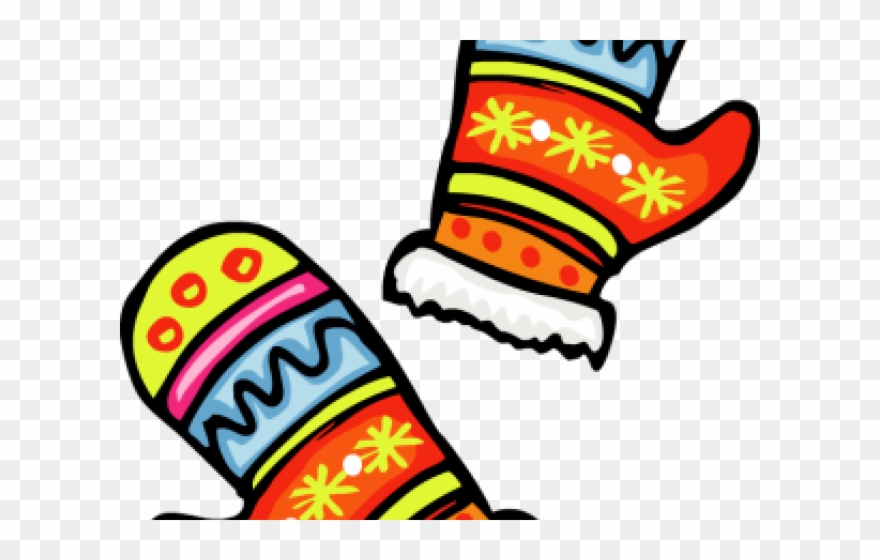 Scarf Clipart Mitten Hat - Варежки Png Transparent Png