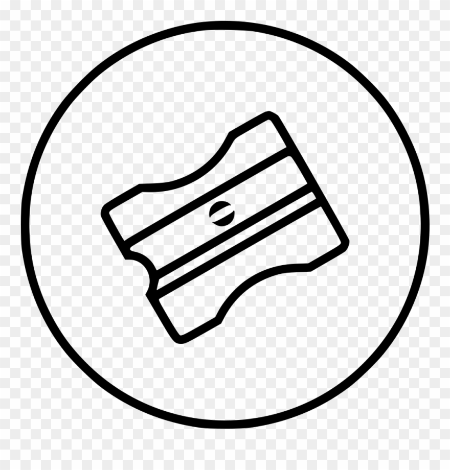 Sharpner Tool Stationary School Pencil Sharp Comments - Coloring Page On Crayon Clipart