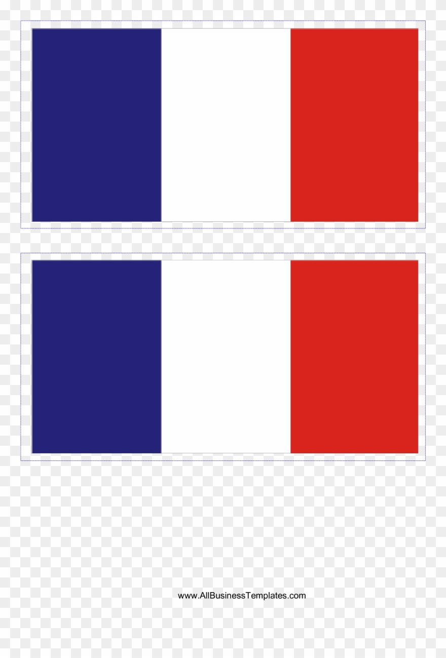 Download This Free Printable French Flag Template A4 - Mini French Flag Transparent Clipart