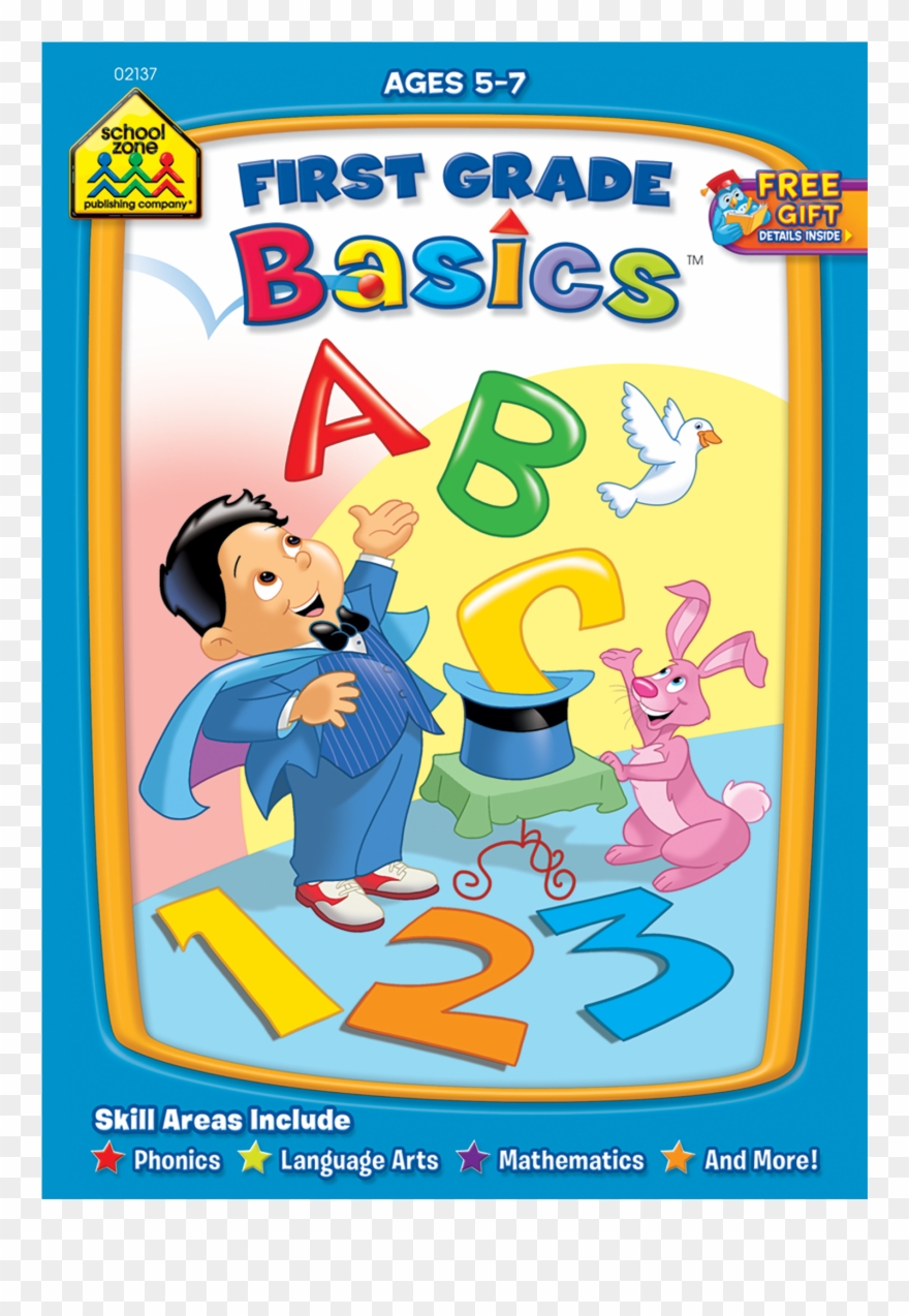 School Zone - First Grade Basics Workbook - 32 Pages Clipart