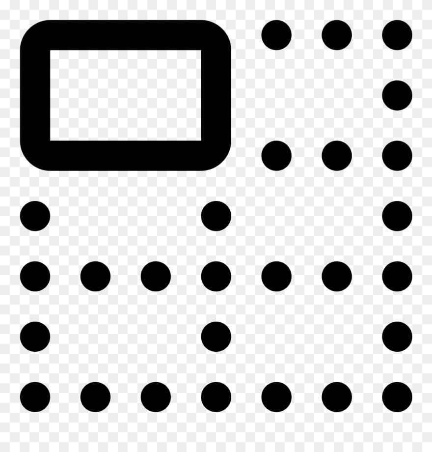 Select Cell Icon - White Clipart