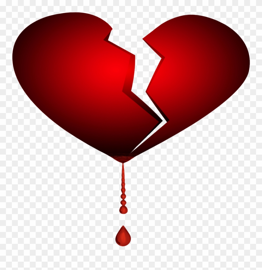 Break Up Png Transparent Image - Broken Heart With Blood Clipart