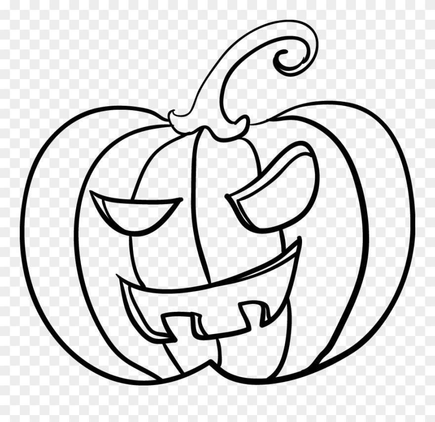 Here's Another One For Halloween - Line Art Clipart