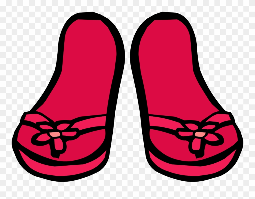Clip Art Download Magenta Club Penguin Wiki Fandom - Club Penguin Flip Flops - Png Download