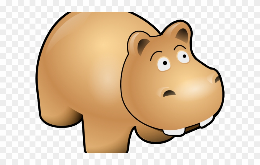 Hippo Clipart Vector - Cartoon Hippo Transparent - Png Download