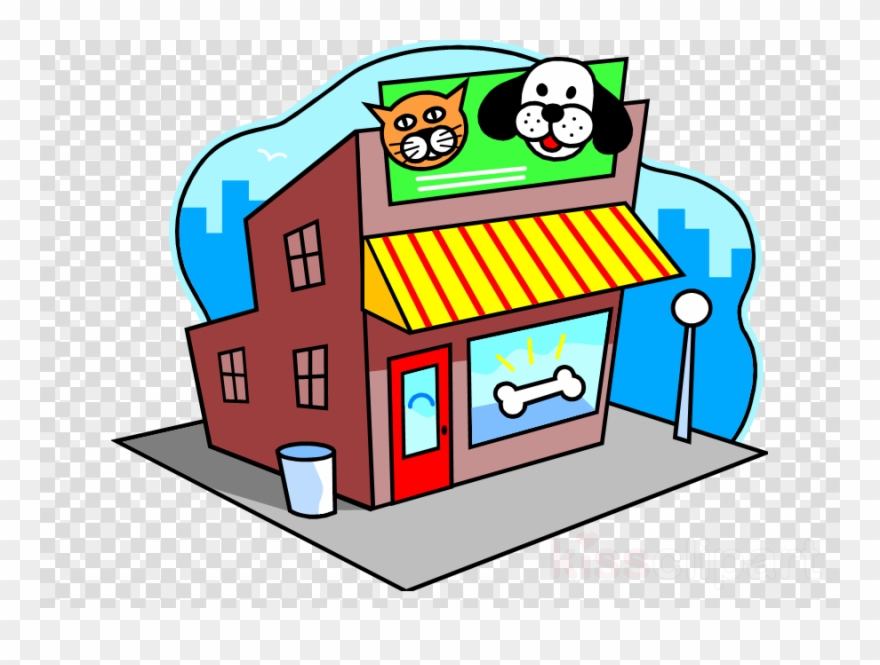 Petshop Cartoon Clipart Labrador Retriever Pet Shop - Pet Store - Png Download