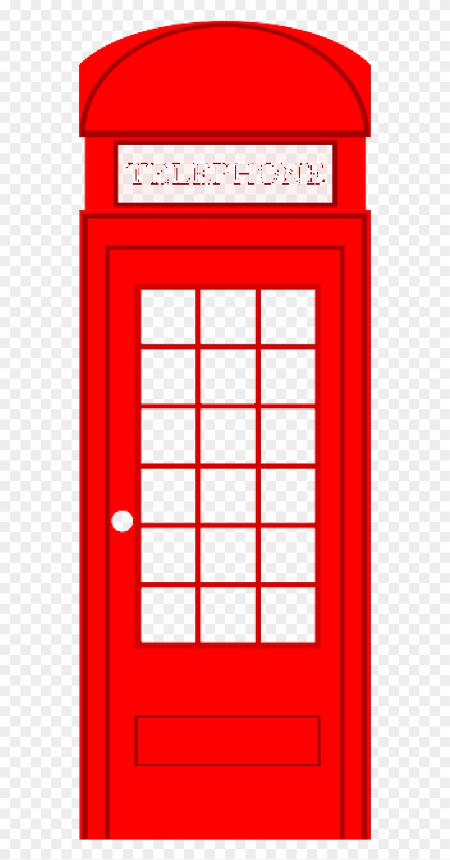 Call Booth Clipart - Cartoon Red Telephone Booth - Png Download