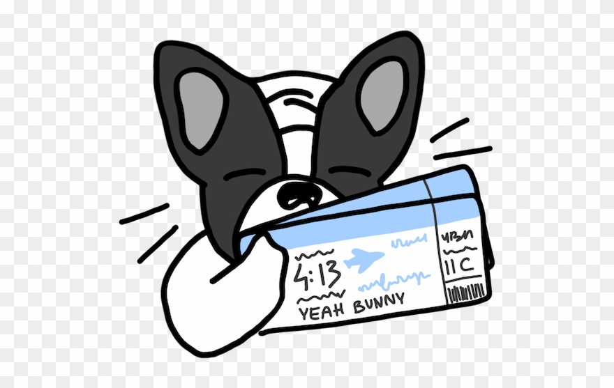 Frenchie Travel Stickers By Yeah Bunny Messages Sticker-1 - Travel Stickers Png Transparent Clipart