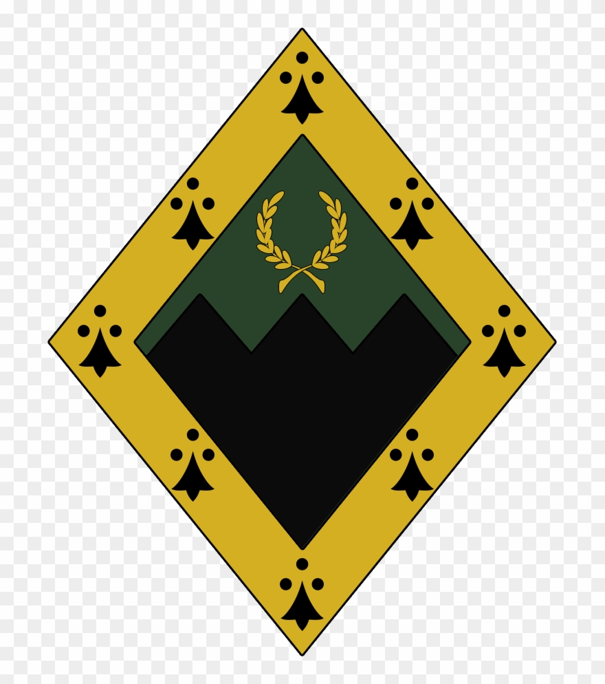 The Baronial Arms Are Blazoned, Per Fess Indented Vert - Barony Of Granite Mountain Clipart