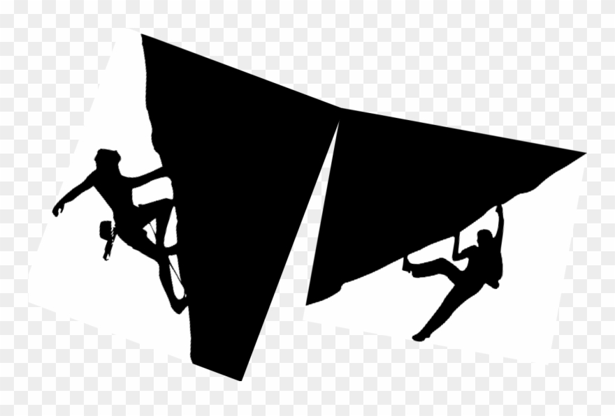 The Rock Climb - Rock Climbing Silhouette Png Clipart