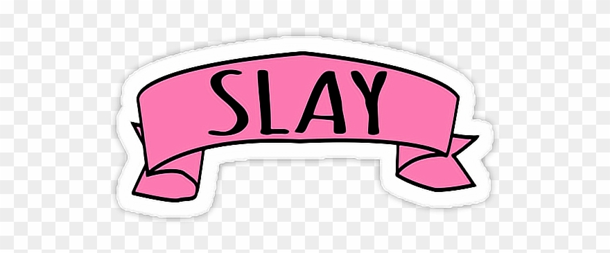 Slay Girlpower Strongwoman Aesthetic - Respect The Pronouns Sticker Clipart
