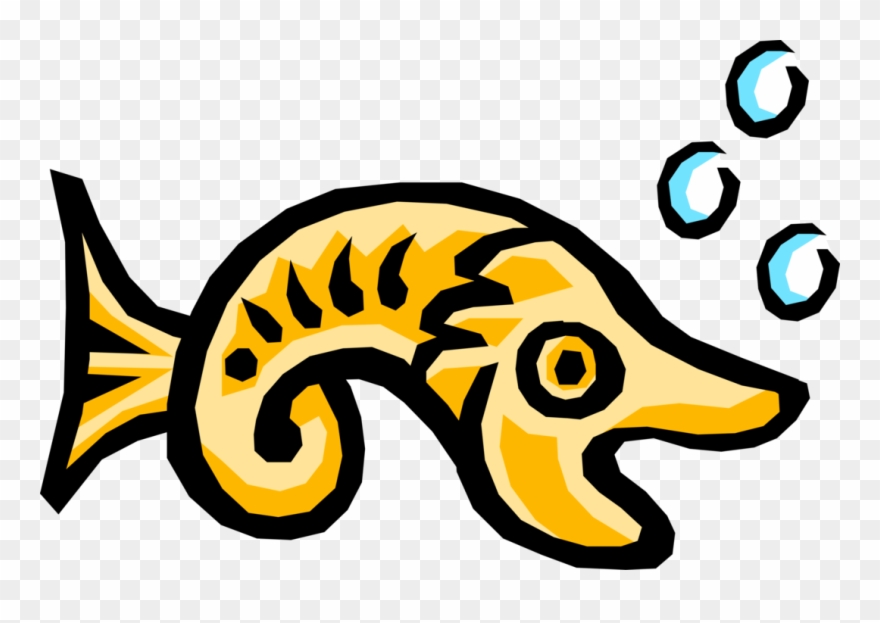 Vector Illustration Of Aquarium Tropical Fish Symbol - Tide Clipart