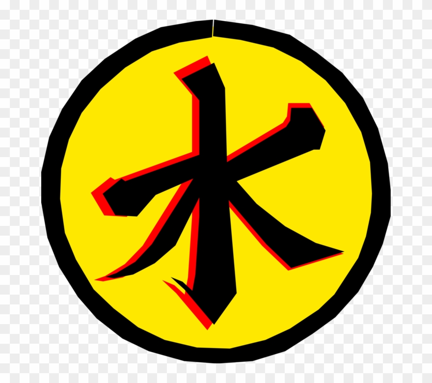 Vector Illustration Of Confucian Ideogram For Water - Confucianism Symbol Png Clipart