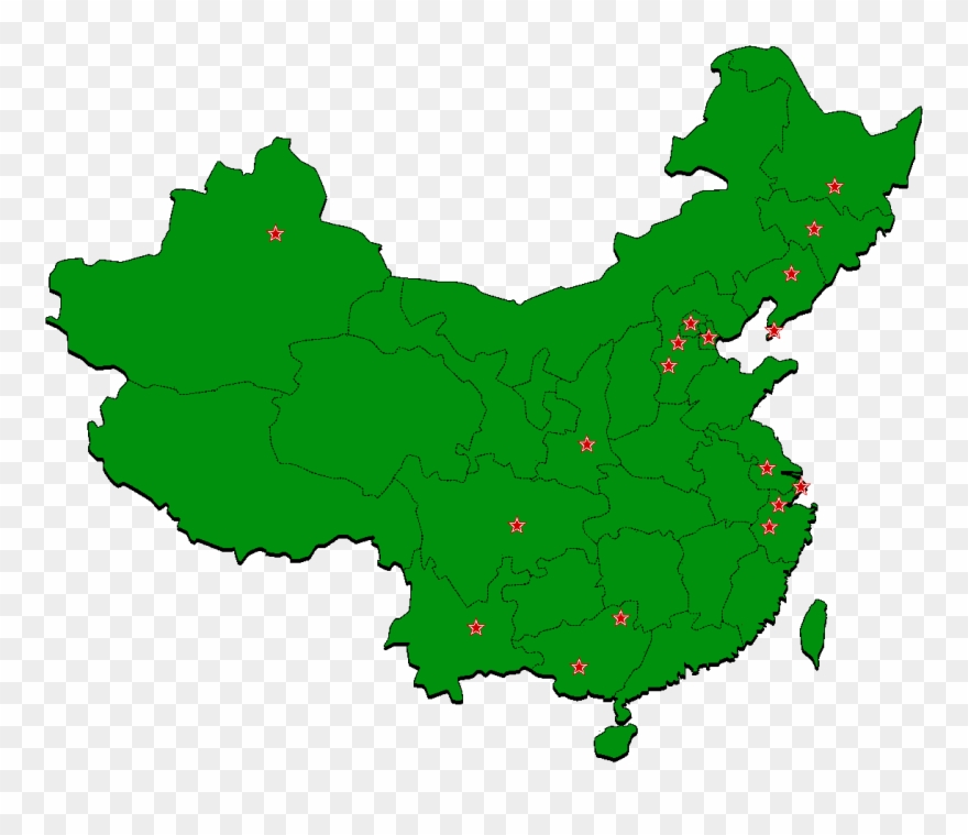 Xi'an Jiaotong University - China Map Green Png Clipart