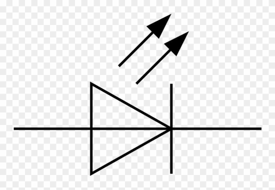 Schematic Medium Size Schematic Symbol For Led Clipart - Circuit Symbol For Led - Png Download